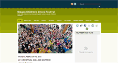 Desktop Screenshot of oregonchildrenschoralfestival.com